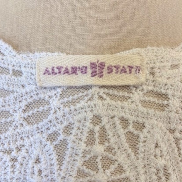 White Embroidered Lace Sheer Tank Top - Picture 7 of 8